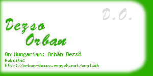 dezso orban business card